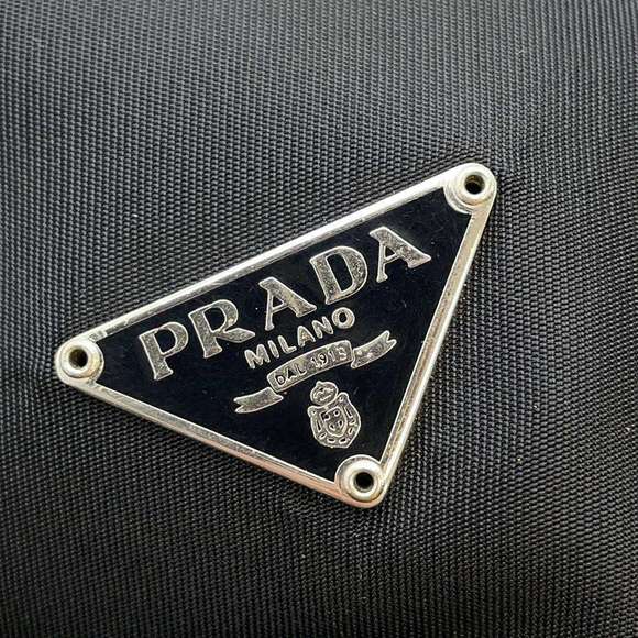 Prada Triangle Logo Shoulder Bag Nylon Black - Picture 13 of 16